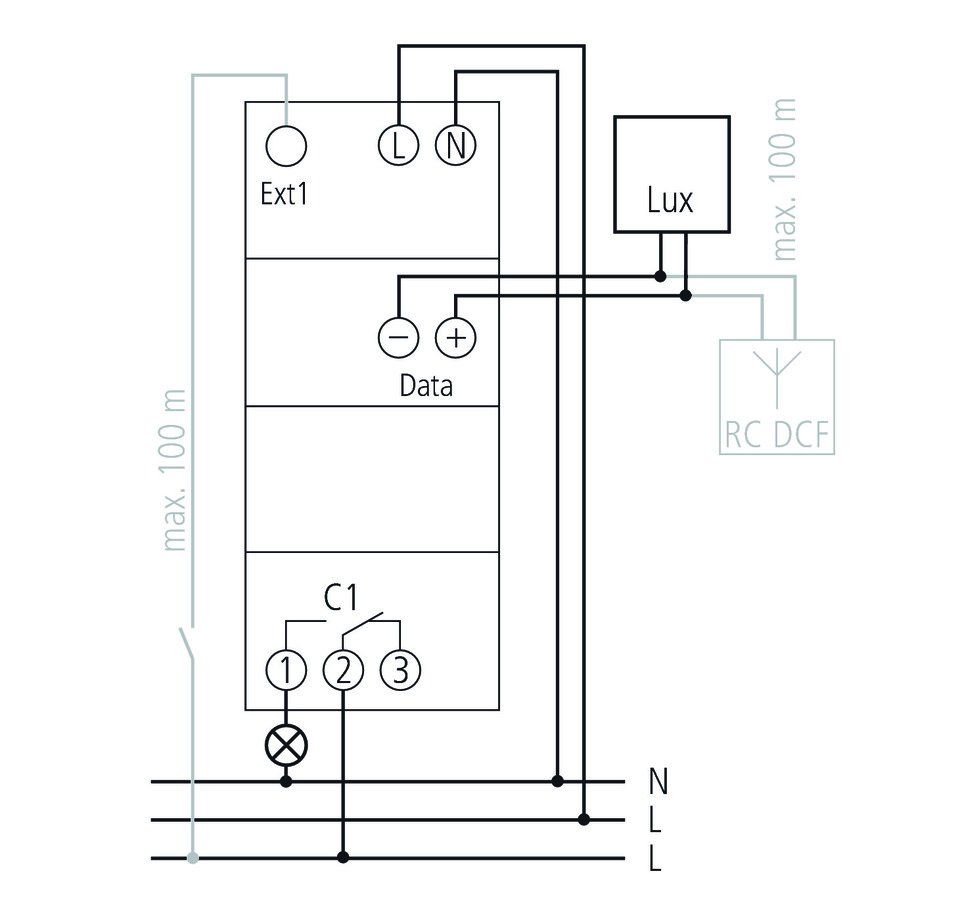 Schéma Câblage Interrupteur Crépusculaire Sur Un Interrupteur Horaire Interrupteur crépusculaire avec horloge programmable - Interrupteurs crépusculaires Theben - Electrik.fr